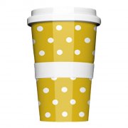 Porzellan Coffee to go Polkadots Yellow