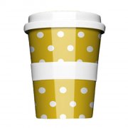 Porzellan Coffee to go Polkadots Yellow
