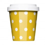 Porzellan Coffee to go Polkadots yellow